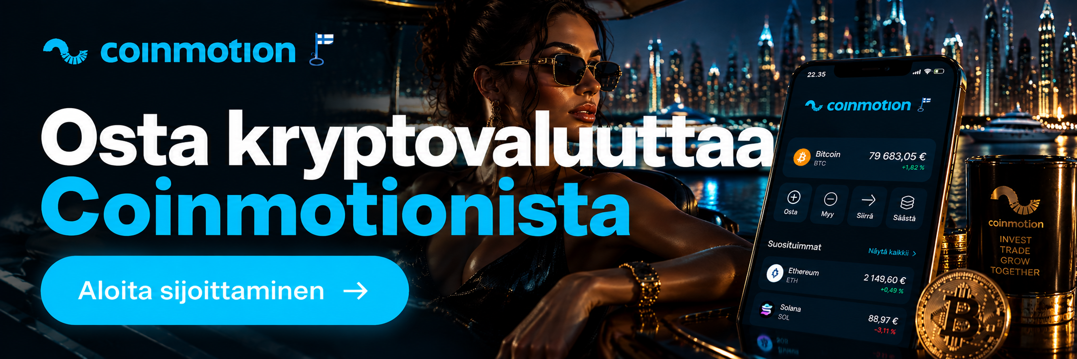 Coinmotion – aloita kryptosijoittaminen turvallisesti