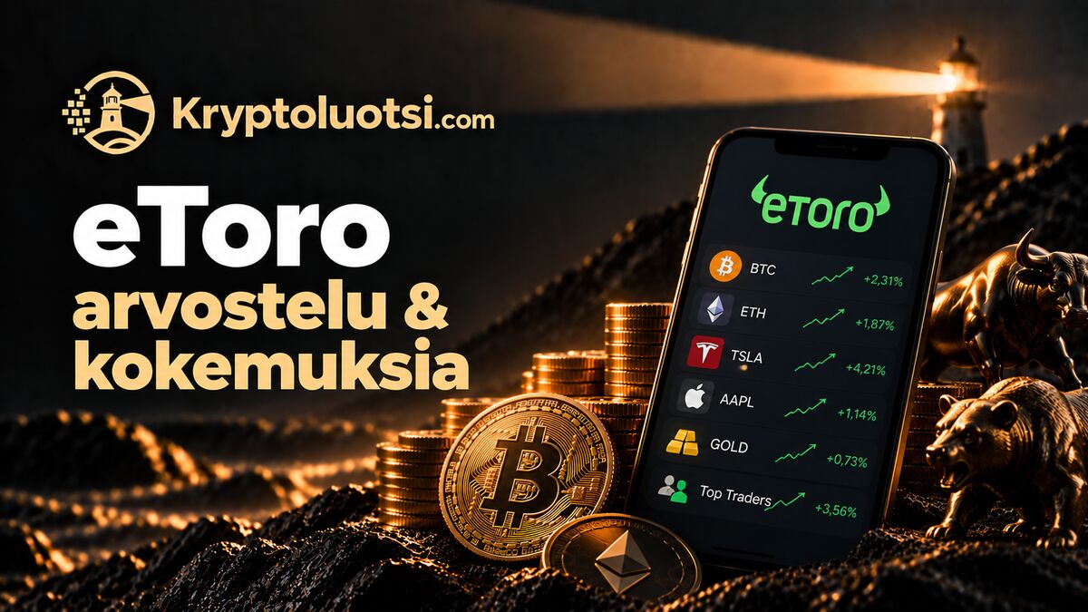eToro – kryptovaluuttojen CFD-kaupankäyntiä osakkeiden rinnalla
